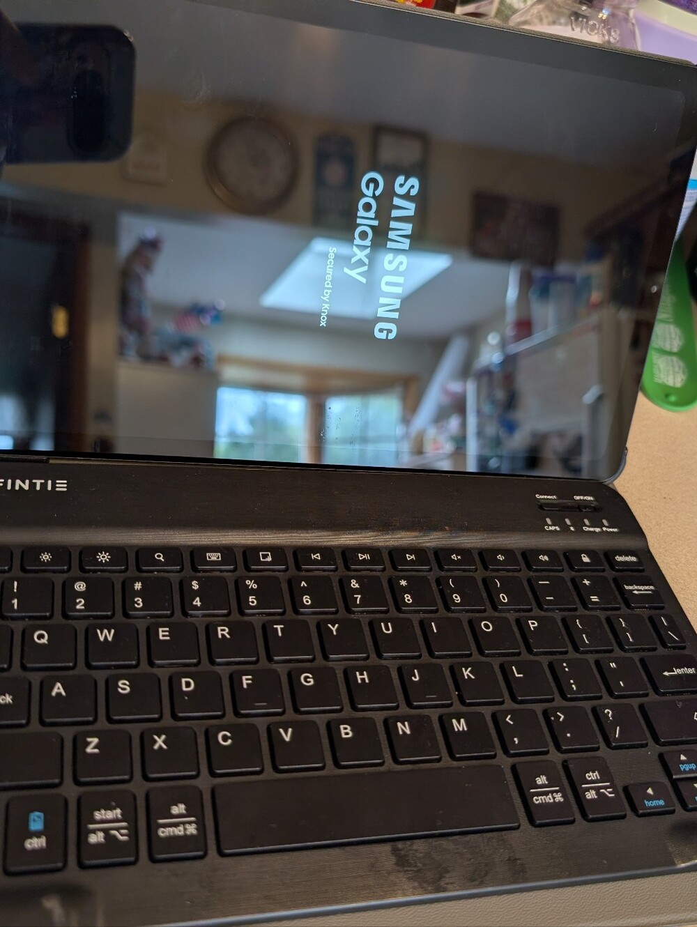 Samsung Galaxy Tablet with Black Bluetooth Keyboard Case